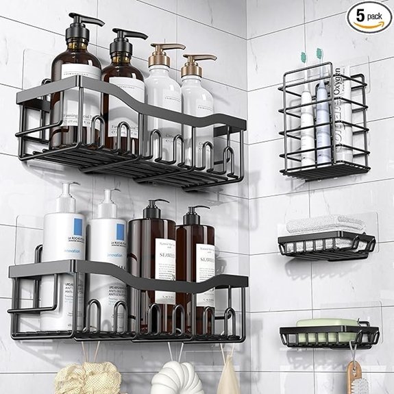 15 Best Shower Shelves for 2026 to Organize Your Bathroom 1 rustproof stainless steel shower caddy 5 pack