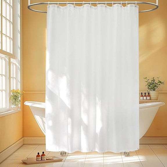 seenus 72x72 white shower curtain liner