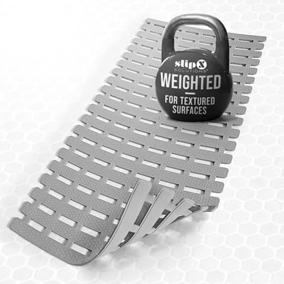 slipx solutions bath mat 31x15 gray