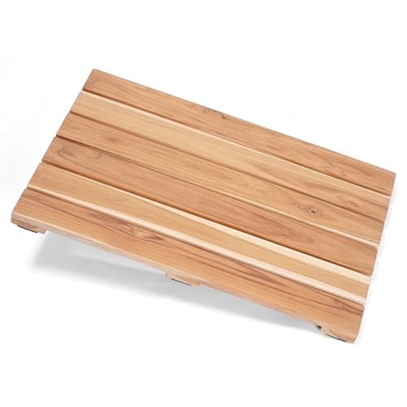 solid teak wood shower mat 13 20