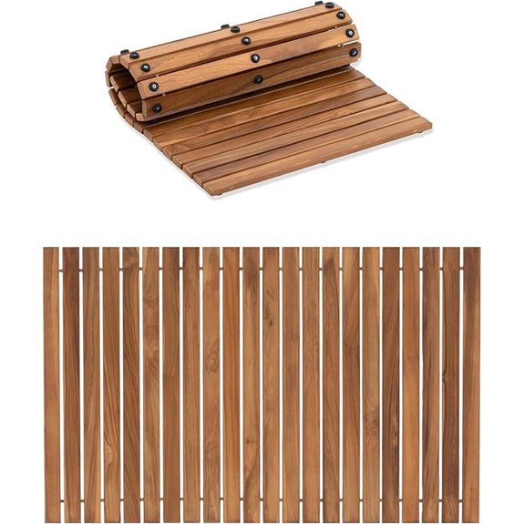 strongtek roll up teak bath mat