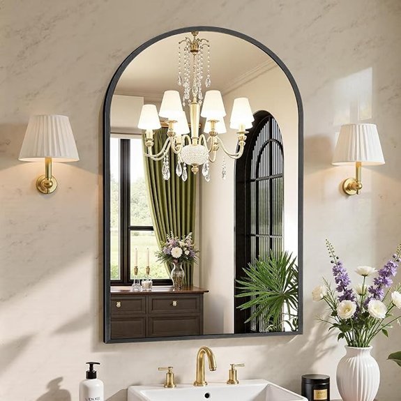 10 Best Bathroom Vanity Mirrors for 2026 4 sweetcrispy arched bathroom mirror 24x36 metal framed