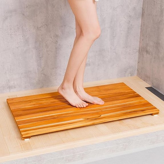teak shower mat 40x20