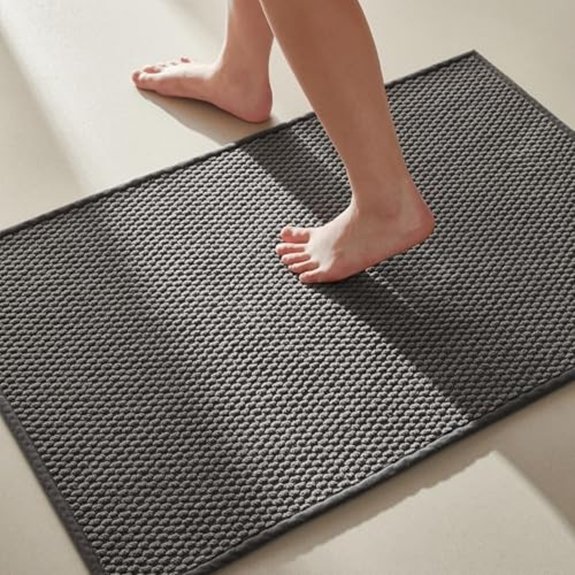 10 Best Non Slip Bathroom Rugs for Elderly in 2026 4 tyuu dark grey bath rug 16x24