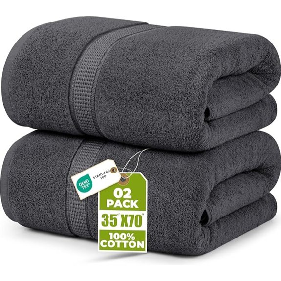 utopia grey bath sheet set