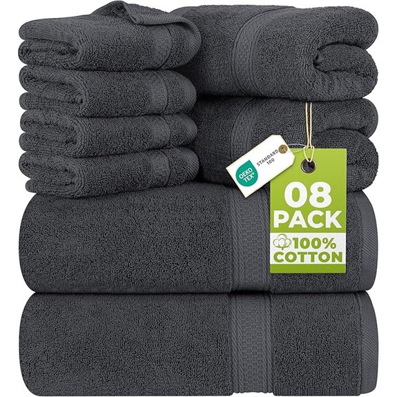 utopia towels grey luxury set