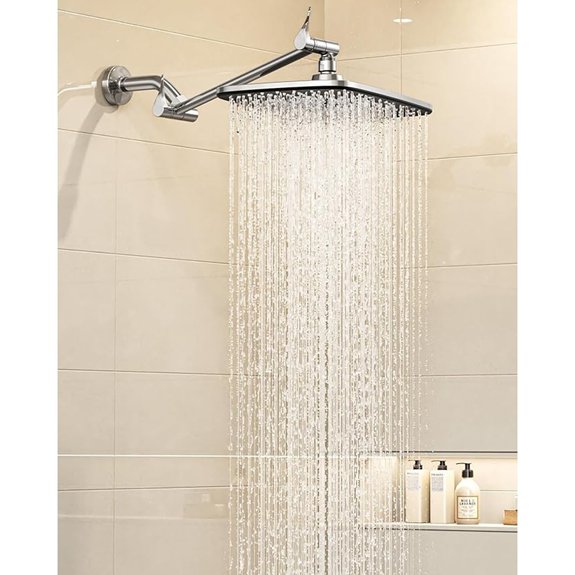 7 Best Rainfall Shower Heads for 2026 4 veken rainfall shower head extension arm included