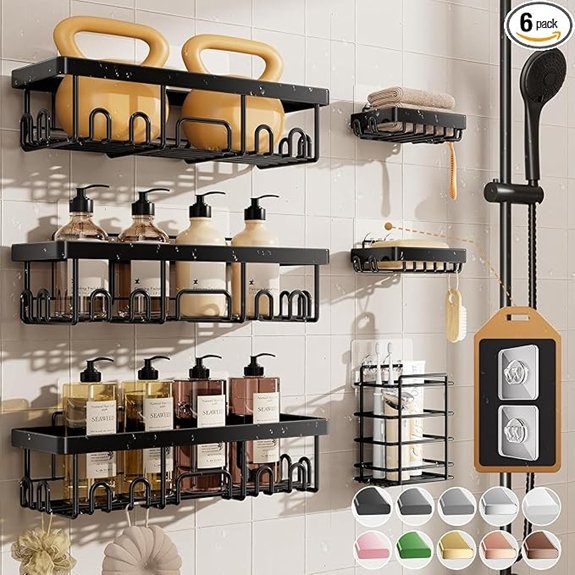15 Best Shower Shelves for 2026 to Organize Your Bathroom 3 veken shower caddy set
