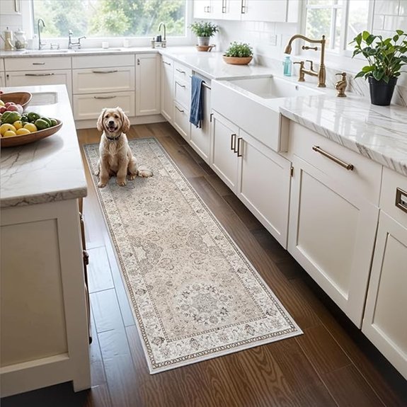 5 Best Bathroom Runners for 2026 1 vintage washable runner with non slip