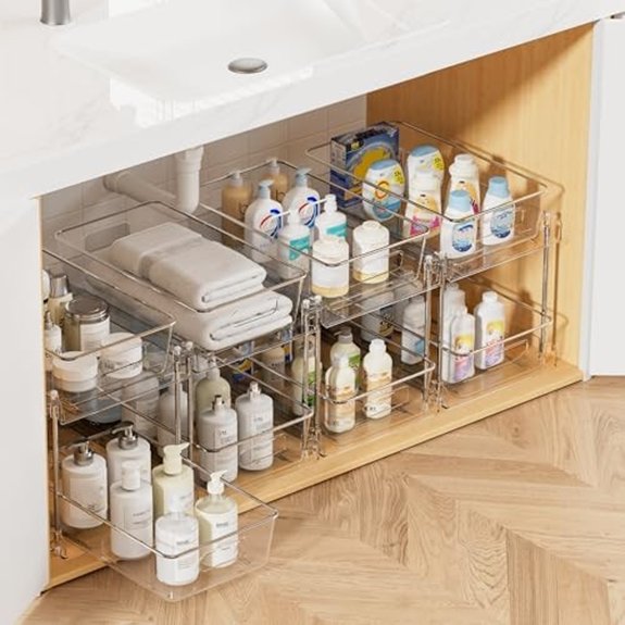 5 Best Bathroom Organizers for 2026 (Declutter Your Space) 5 vtopmart under sink organizers pack