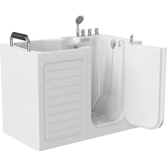 walk in tub with safety features