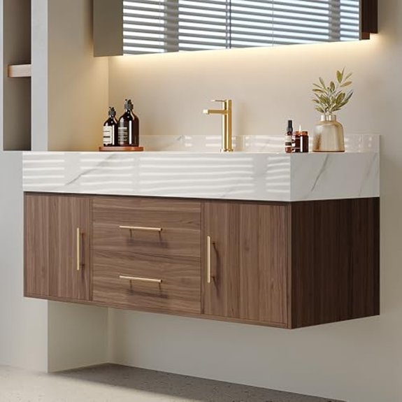 weibath 39 5 walnut vanity