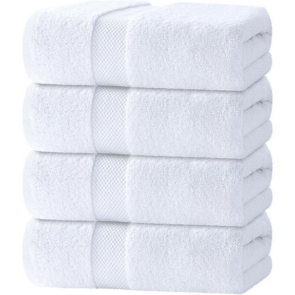 white classic luxury turkish cotton towels 4 pack