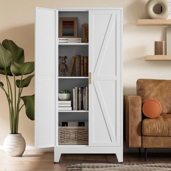 10 Best Linen Cabinets for 2026 10 white farmhouse pantry cabinet with barn doors