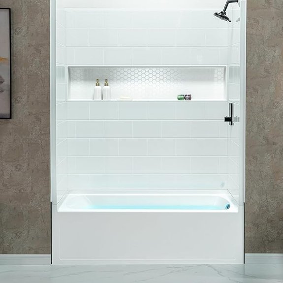 10 Best One Piece Tub and Shower Units for 2026 8 woodbridge alcove tub surround combo