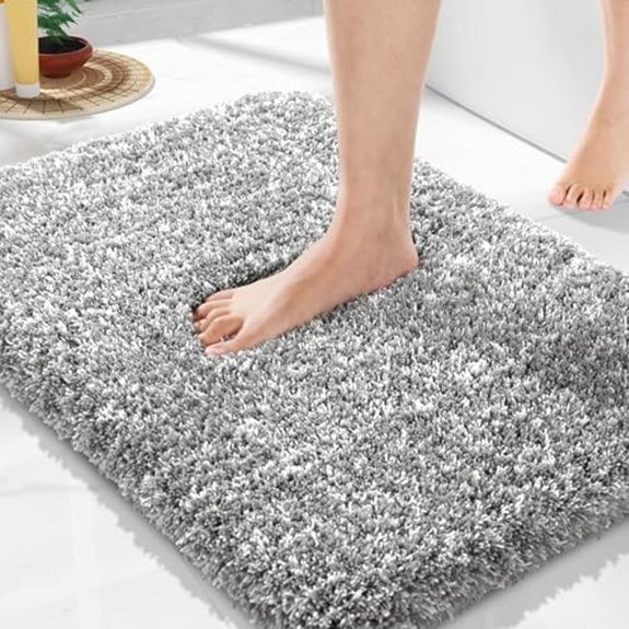 10 Best Non Slip Bathroom Rugs for Elderly in 2026 6 yimobra rug 24x17 light gray white