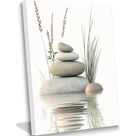 15 Best Bathroom Wall Art for 2026 9 zen stone canvas wall art 12x16 framed